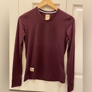 Tracksmith Twilight Long Sleeve, Burgundy, XS